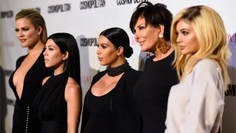 Getty Images Left-right: Khloe Kardashian, Kourtney Kardashian, Kim Kardashian, Kris Jenner and Kylie Jenner
