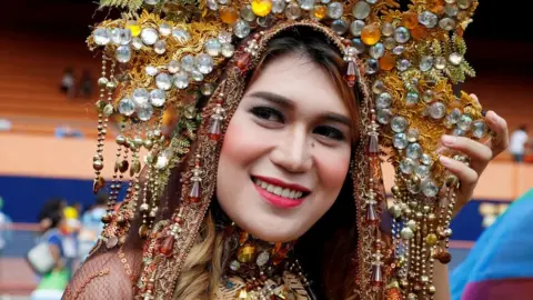 A member of LGBT community takes part in a Gay Pride parade in Marikina, Metro Manila, in Philippines June 30, 2018