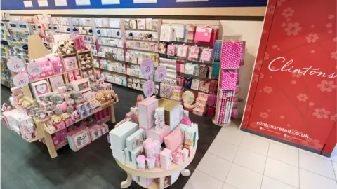 Clintons Inside a Clintons store