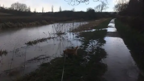 Lesley Haig Flooded canal at Kinoulton