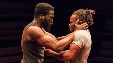 Marc Brenner Sope Dirisu (Ogun) and Jonathan Ajayi (Oshoosi) in The Brothers Size