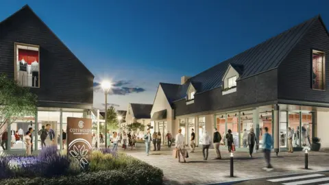 Robert Hitchins Graphic showing plans for new Cotswold Designer Outlet centre
