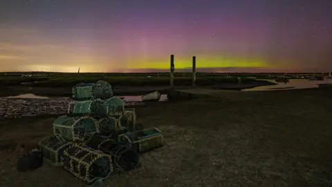 Gary Pearson Northern Lights over Brancaster Staithe in Norfolk