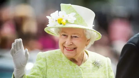 Getty Images The Queen is seen during a walk around Windsor on her 90th Birthday