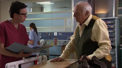 Roy Hudd in Holby City in 2014