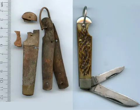 TIGHAR The team found a bone-handled jack knife that matches one mentioned in Earhart's inventory