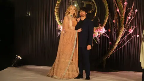 Getty Images Sophie and Joe at Nick and Priyanka's wedding