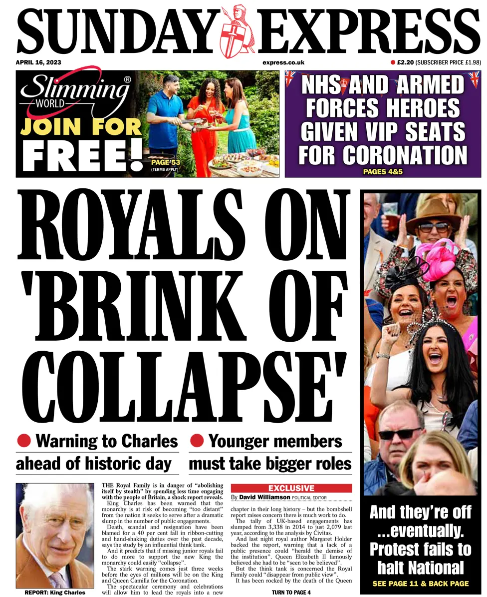 Sunday Express Front Page