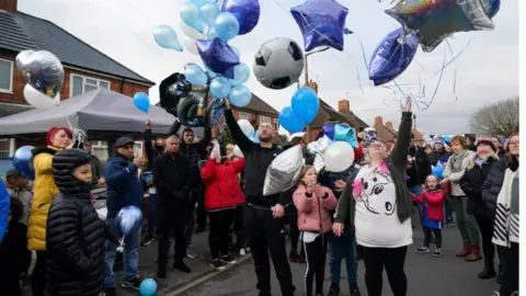 PA Media The vigil in Solihull