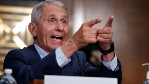 Getty Images Dr Fauci pointing