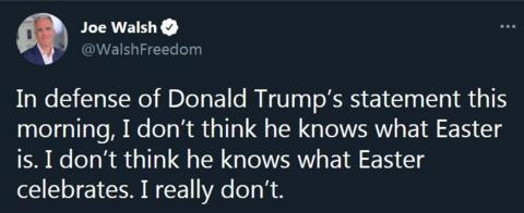 Trump Easter Message: How pipo react to former US President, Trump