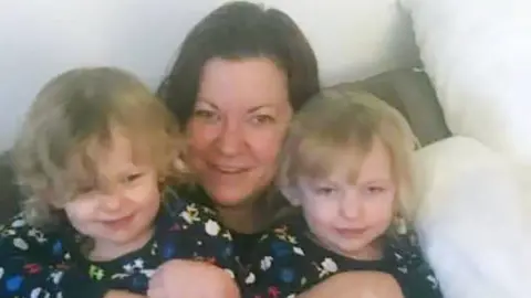 Sussex Police Kelly Fitzgibbons and her children