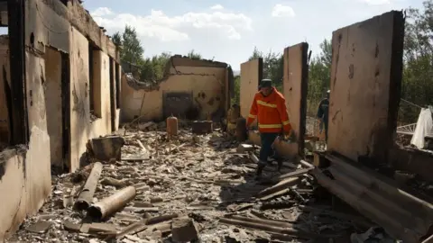 Getty Images Image shows destroyed building