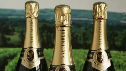 Three Nyetimber bottles