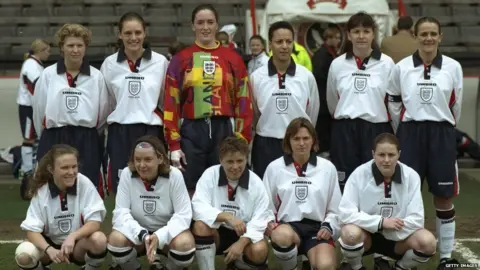 Getty Images The England team in 1997