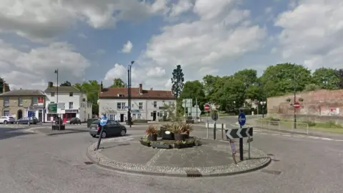 Google The junction which connects the A131, Newton Road, Cornard Road and Great Eastern Road in Sudbury