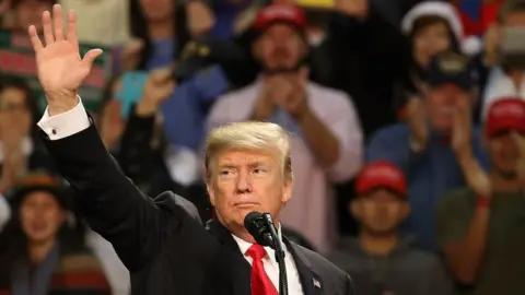 Getty Images Trump at rally in Pensacola, Florida - 8 December