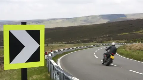 Getty Images motorbike on country road