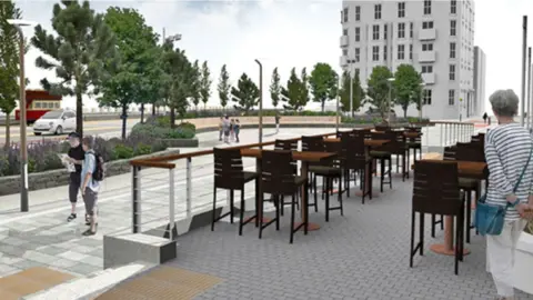 IoM government Artist impression of Douglas Promenade, Isle of Man