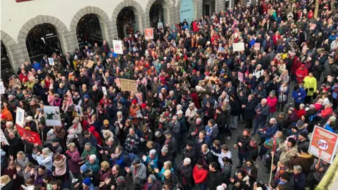 BBC Crowds in street