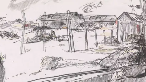 National Memorial Arboretum A sketch by Linda Kitson