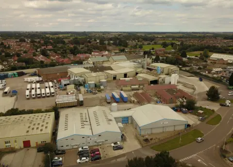 Bird's eye view of Banham Poultry