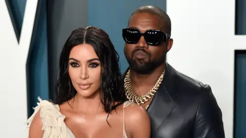 Kanye West and Kim Kardashian