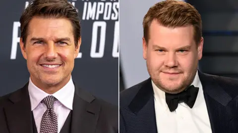 Getty Images Tom Cruise and James Corden