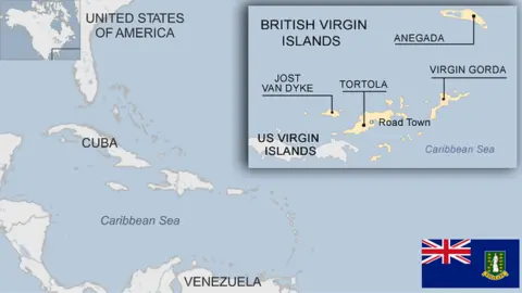 map of the British Virgin Islands