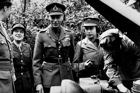 National Army Museum King George VI during a visit to the Auxiliary Territorial Service, 1945