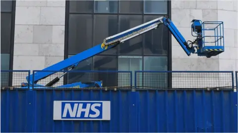 Getty Images Construction site at Royal Liverpool University Hospital in January 2018