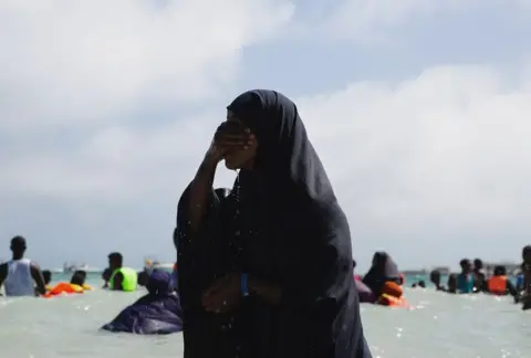 Fardowsa Hussein Woman in the sea