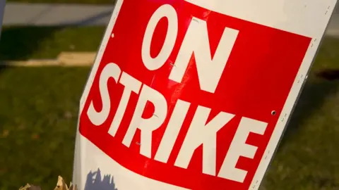 On Strike sign