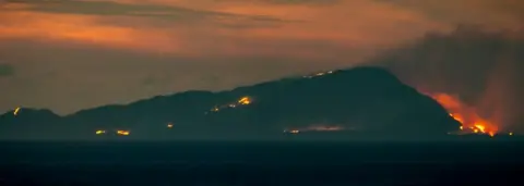 Alan Mearns North Uist wildfire from Skye