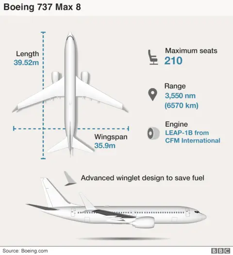 BBC Infographic of the Boeing 737 Max 8