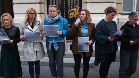 RODA Activists in front of parliament in Zagreb