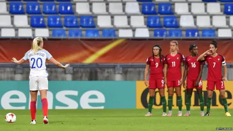 Getty Images Alex Greenwood in action against Portugal in Euro 2017