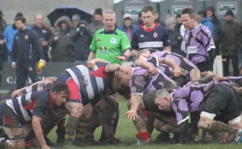 Georgie Green Rugby scrum