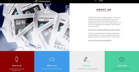 Factwire Screenshot of Factwire's website