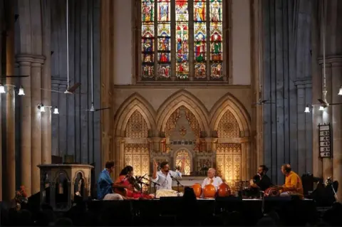 First Edition Arts TM Krishna singing in a church