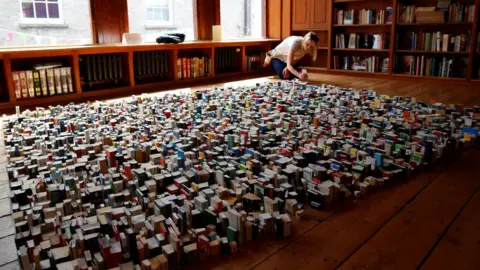 Getty Images Tiny books in the book shop at the Hay Festival, on May 29, 2016