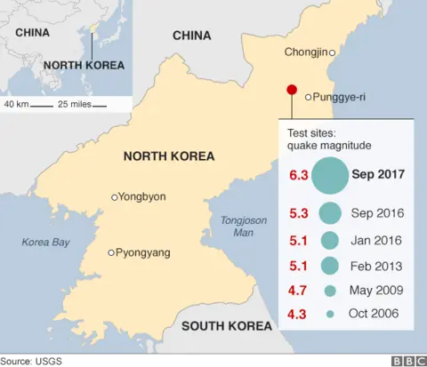 DigitalGlobe Map: North Korean nuclear testing