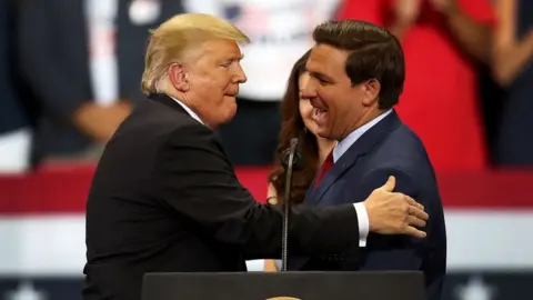 Getty Images Donald Trump and Ron DeSantis