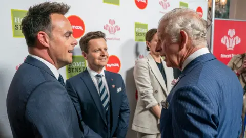 Getty Images Ant and Dec with the King in 2022