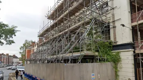 Google Hotel in scaffolding
