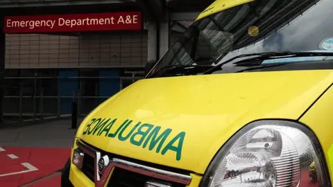 PA Ambulance outside A&E
