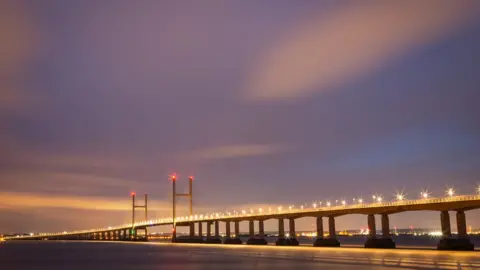 Dwayne Jones A purple sky over the Prince of Wales Bridge