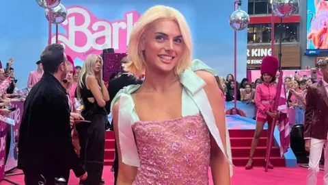 Bel Priestley Bel at the Barbie premiere
