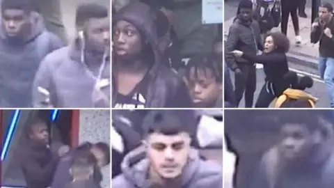 West Midlands Police Collage of six possible suspects