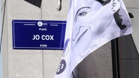 Jo Cox square name plate